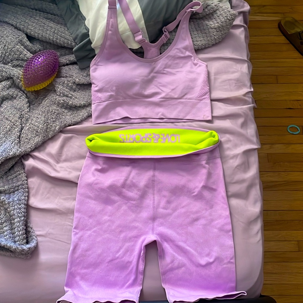 Athletic sports bra and pants